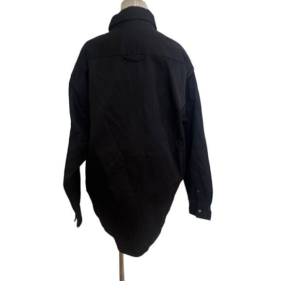 ACNE STUDIOS Odrox Cotton Twill Overshirt in Black 50 New Mens Shacket - Picture 6 of 11